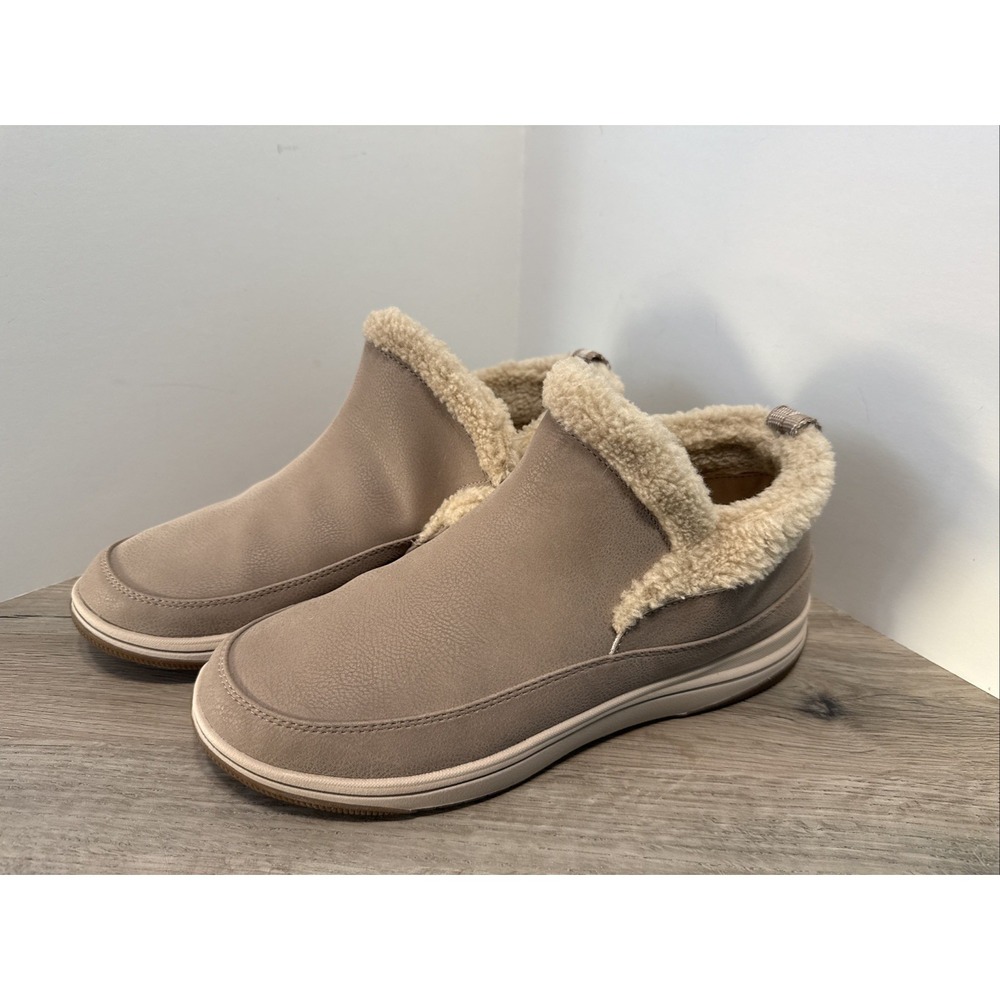 Clarks Women's Breeze Park Cloudsteppers Ankle Boots Light Taupe Size 9.5 NWOB